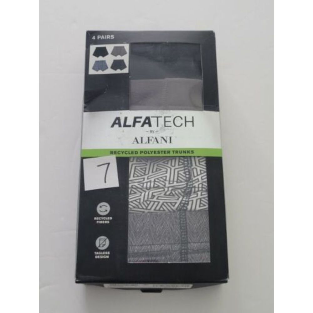 ALFATECH BY ALFANI Intimates 4 Pack Gray Trunk Underwear L